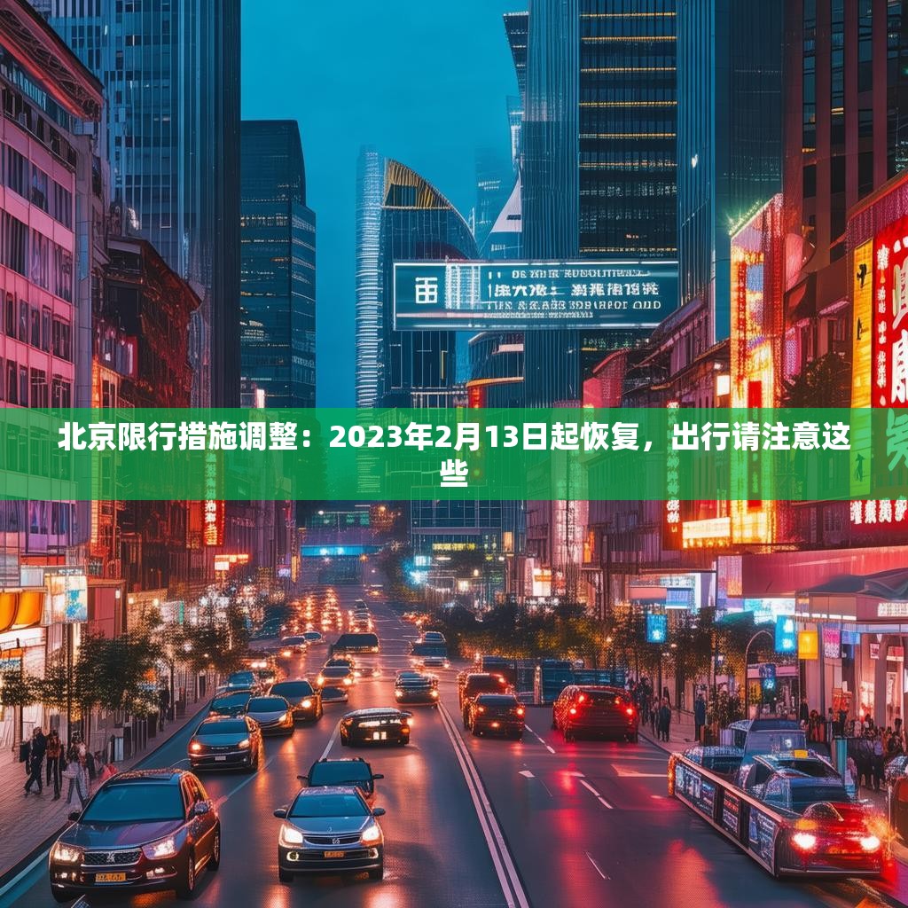 北京限行措施调整：2023年2月13日起恢复，出行请注意这些