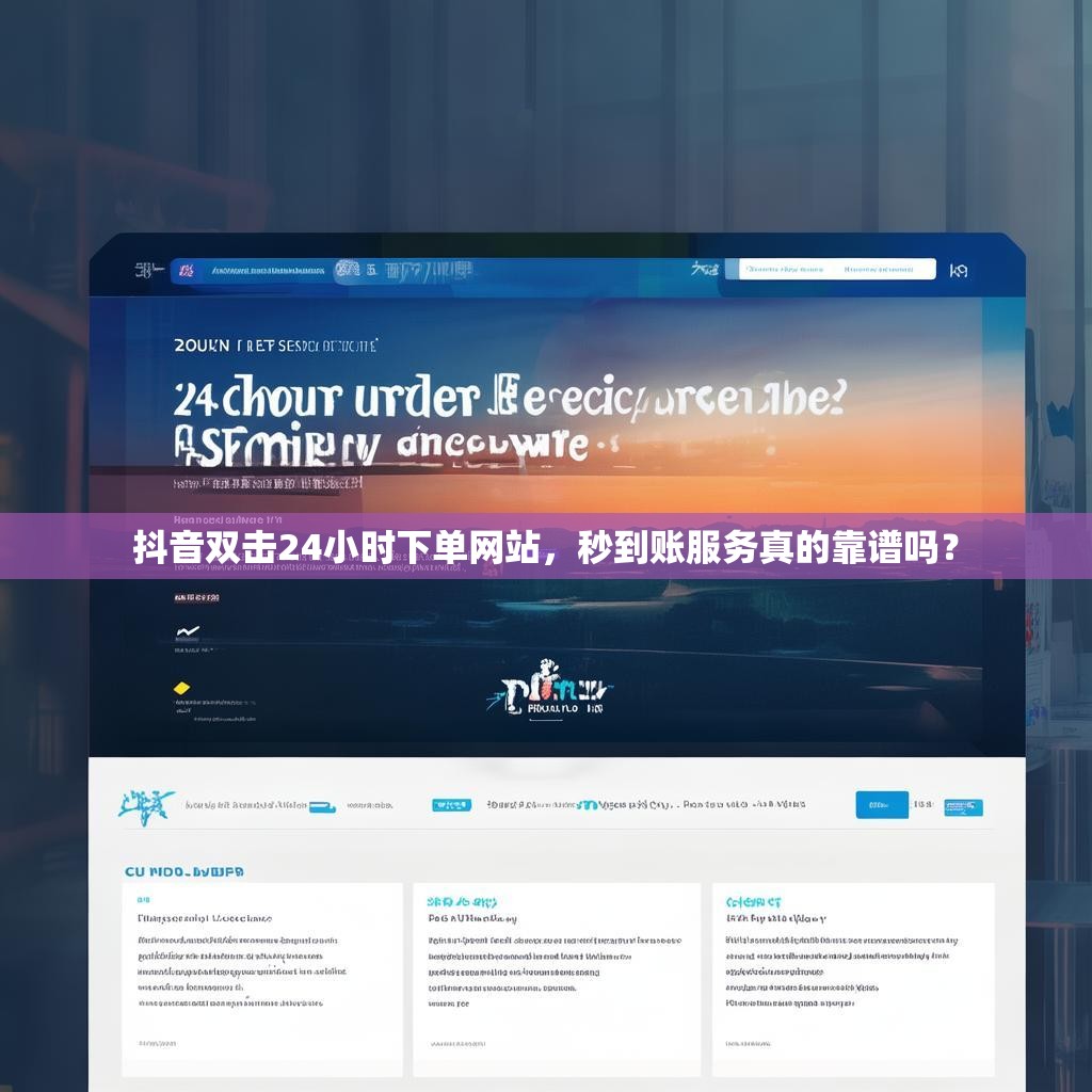 抖音双击24小时下单网站,秒到账服务真的靠谱吗?