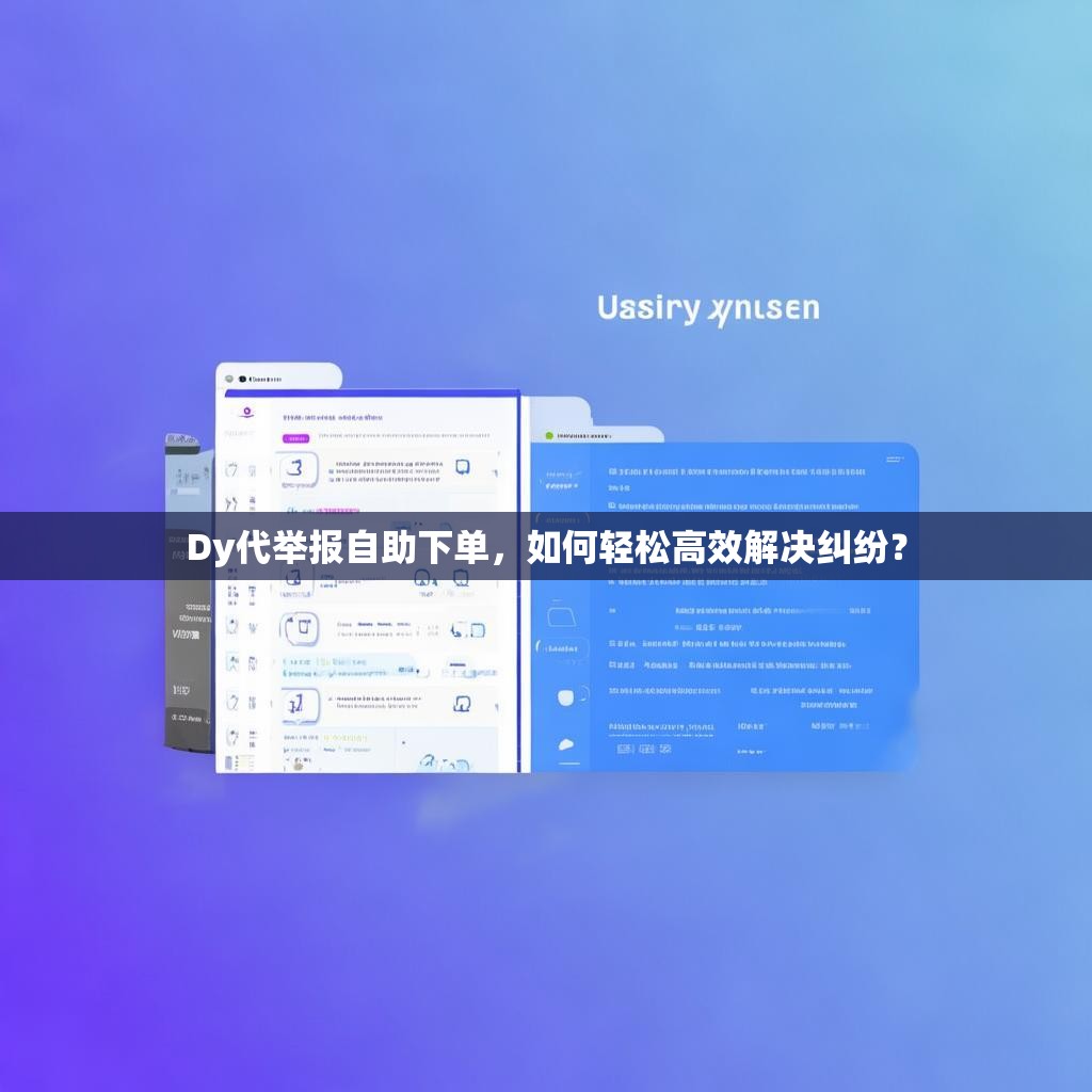 Dy代举报自助下单，如何轻松高效解决纠纷？