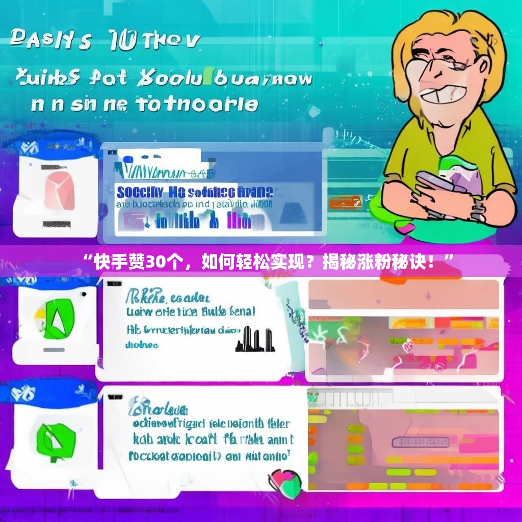 “快手赞30个，如何轻松实现？揭秘涨粉秘诀！”
