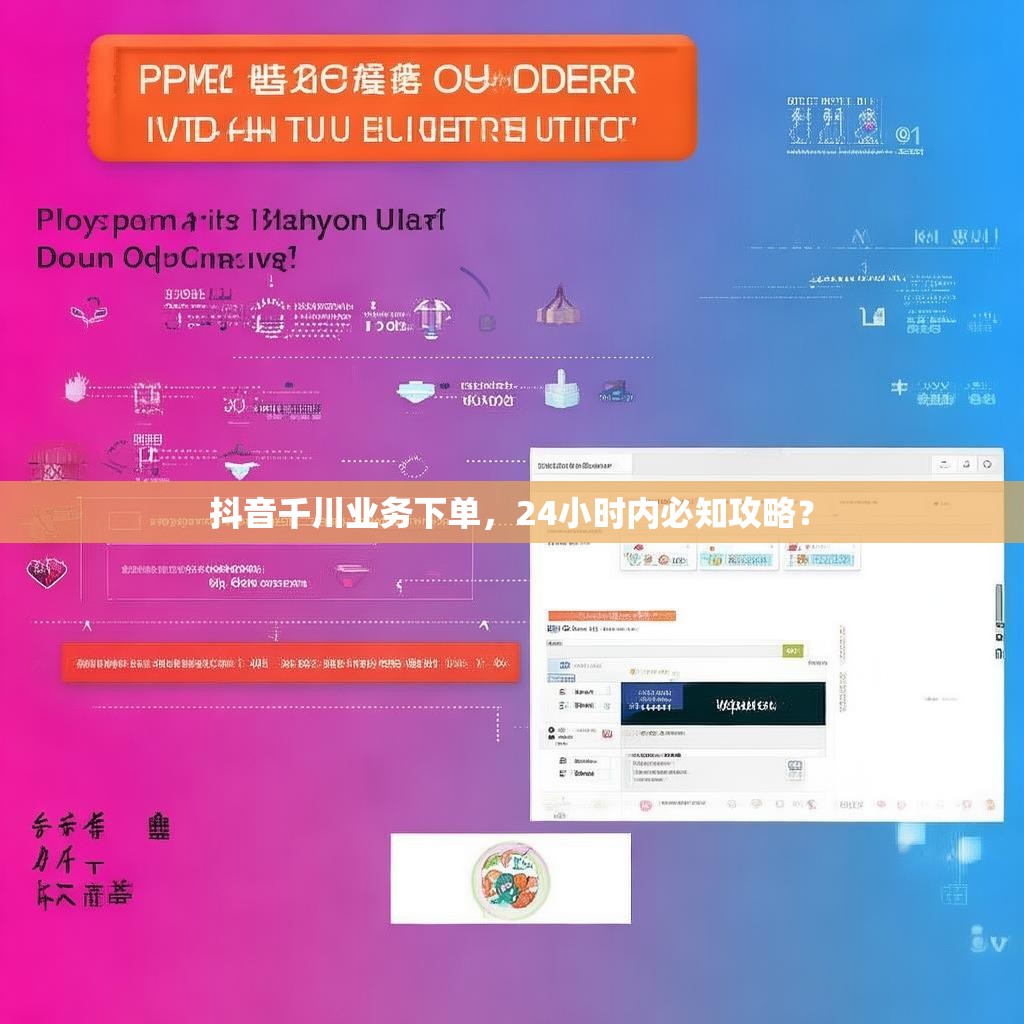 抖音千川业务下单，24小时内必知攻略？