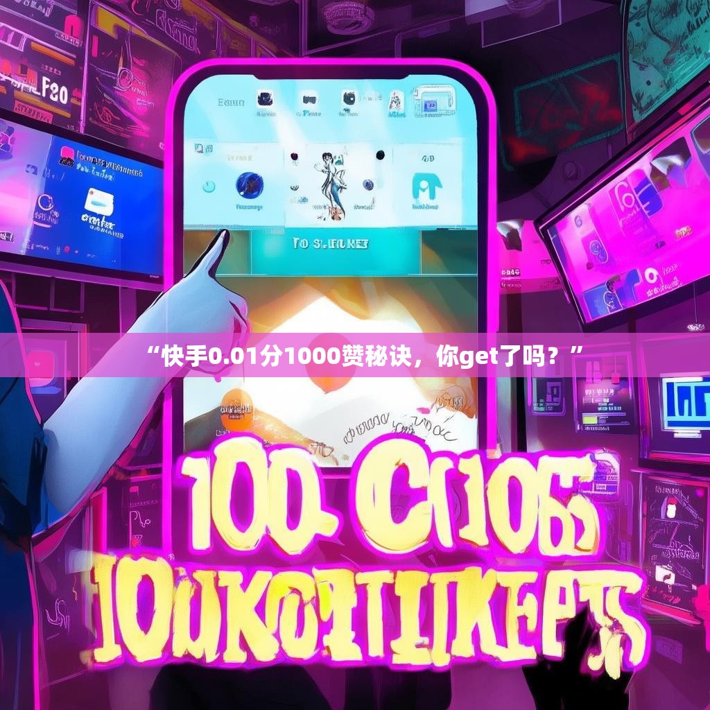 “快手0.01分1000赞秘诀，你get了吗？”