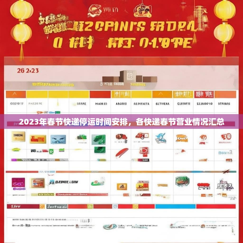 2023年春节快递停运时间安排，各快递春节营业情况汇总