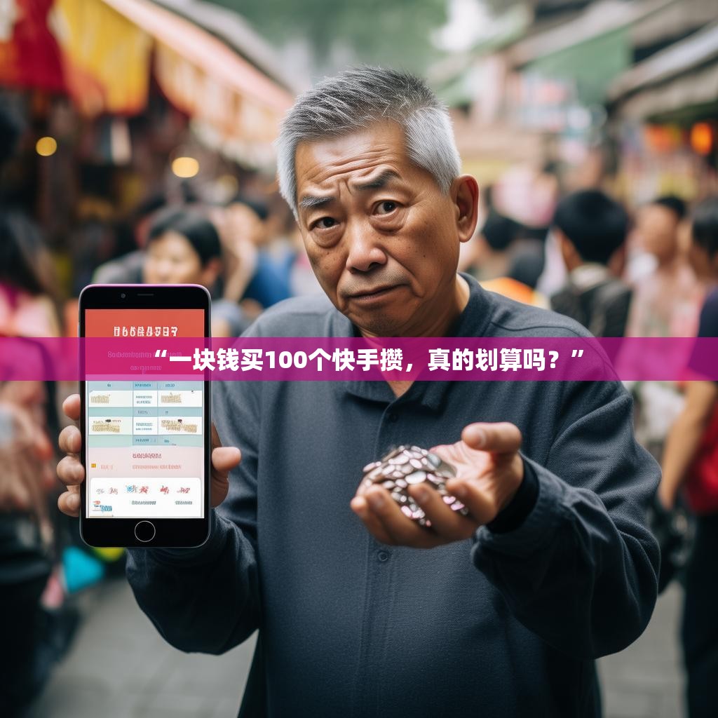 “一块钱买100个快手攒，真的划算吗？”