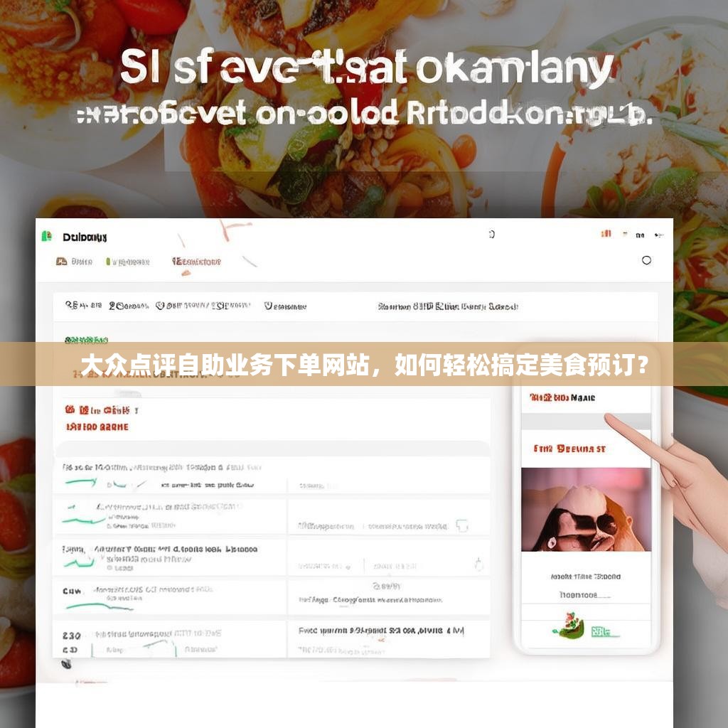 大众点评自助业务下单网站,如何轻松搞定美食预订?